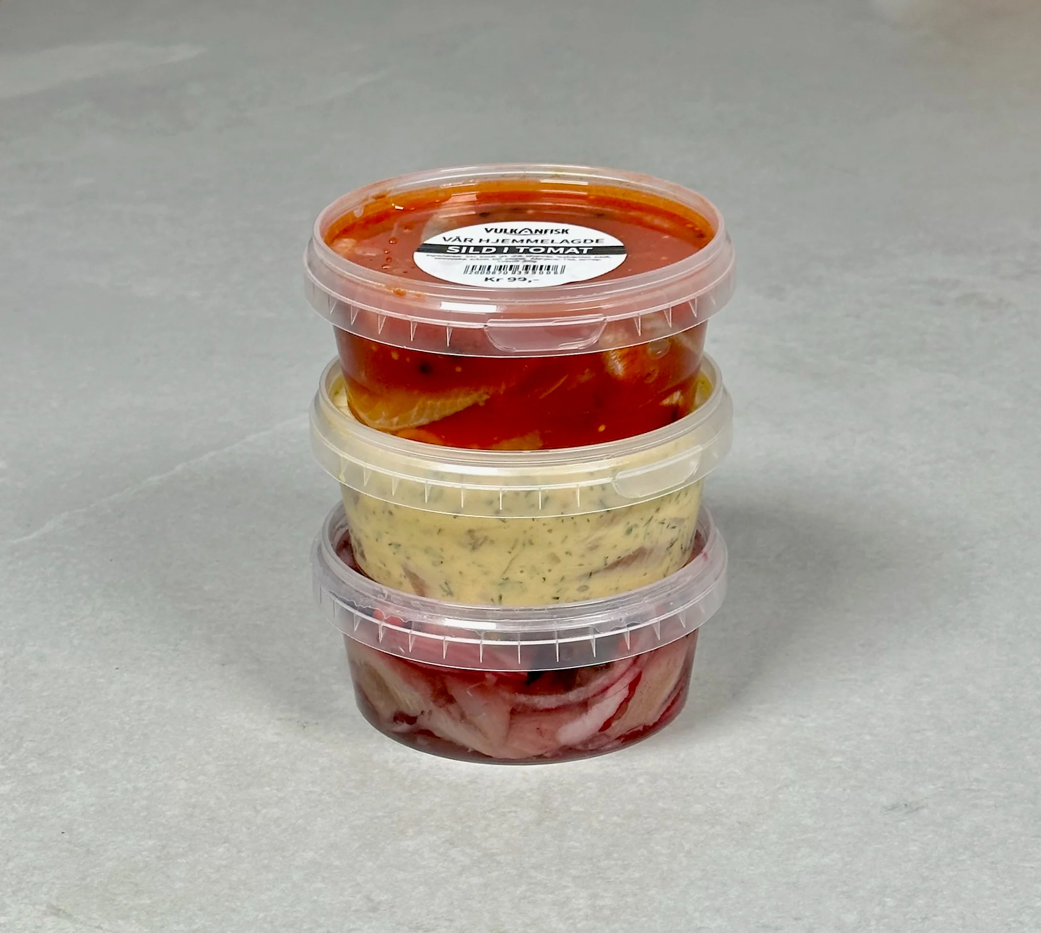 3 pk sild, hjemmelaget