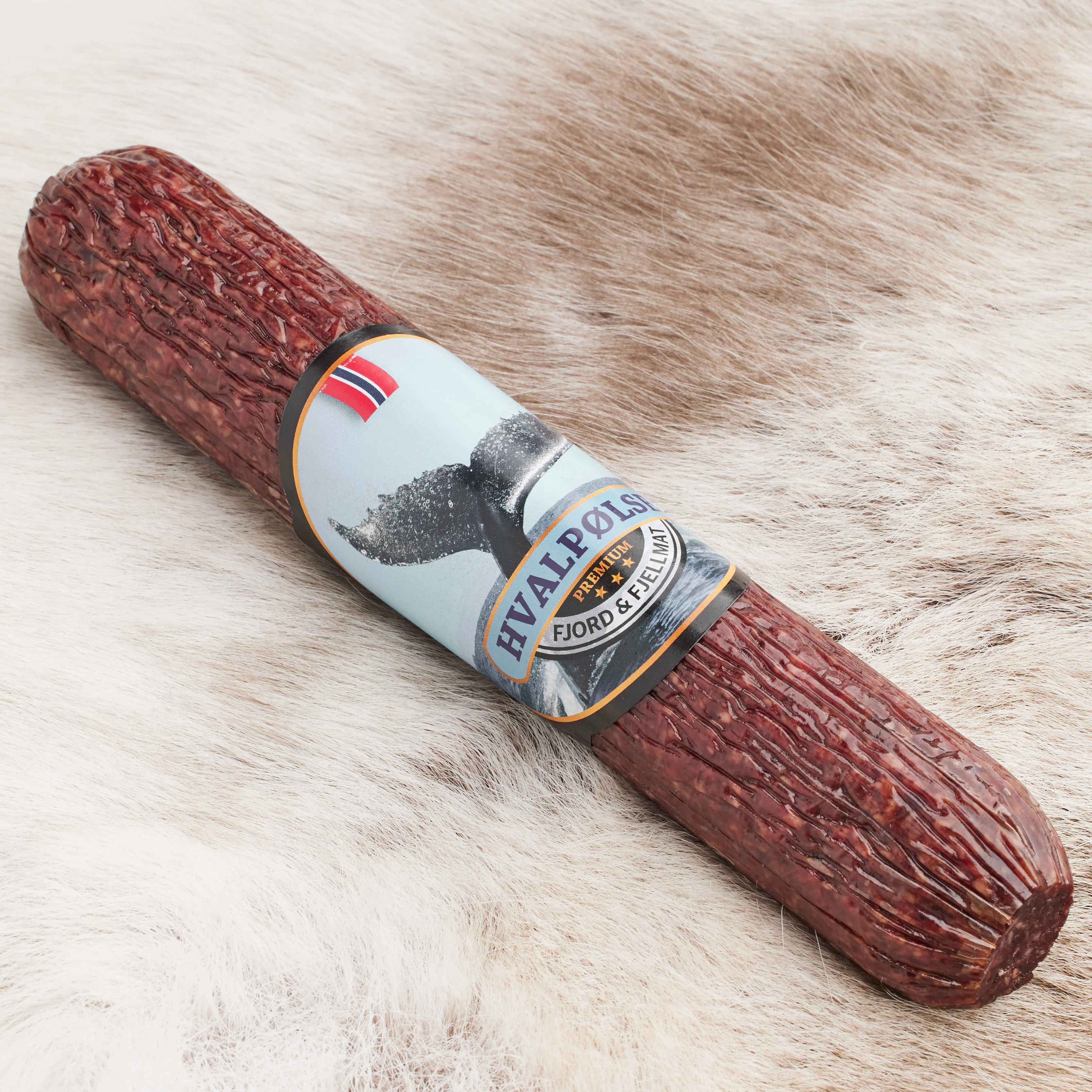 Hvalpølse fra Fjord og Fjellmat / hval