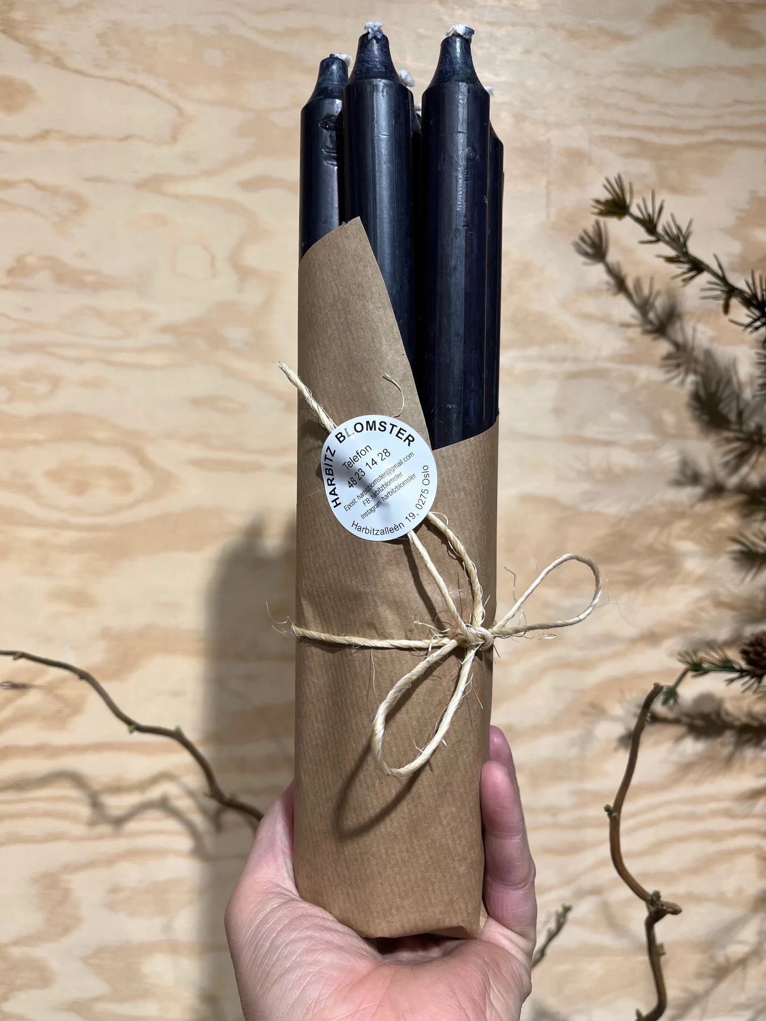 Kronelys 🕯️ Sorte - 3 for 2