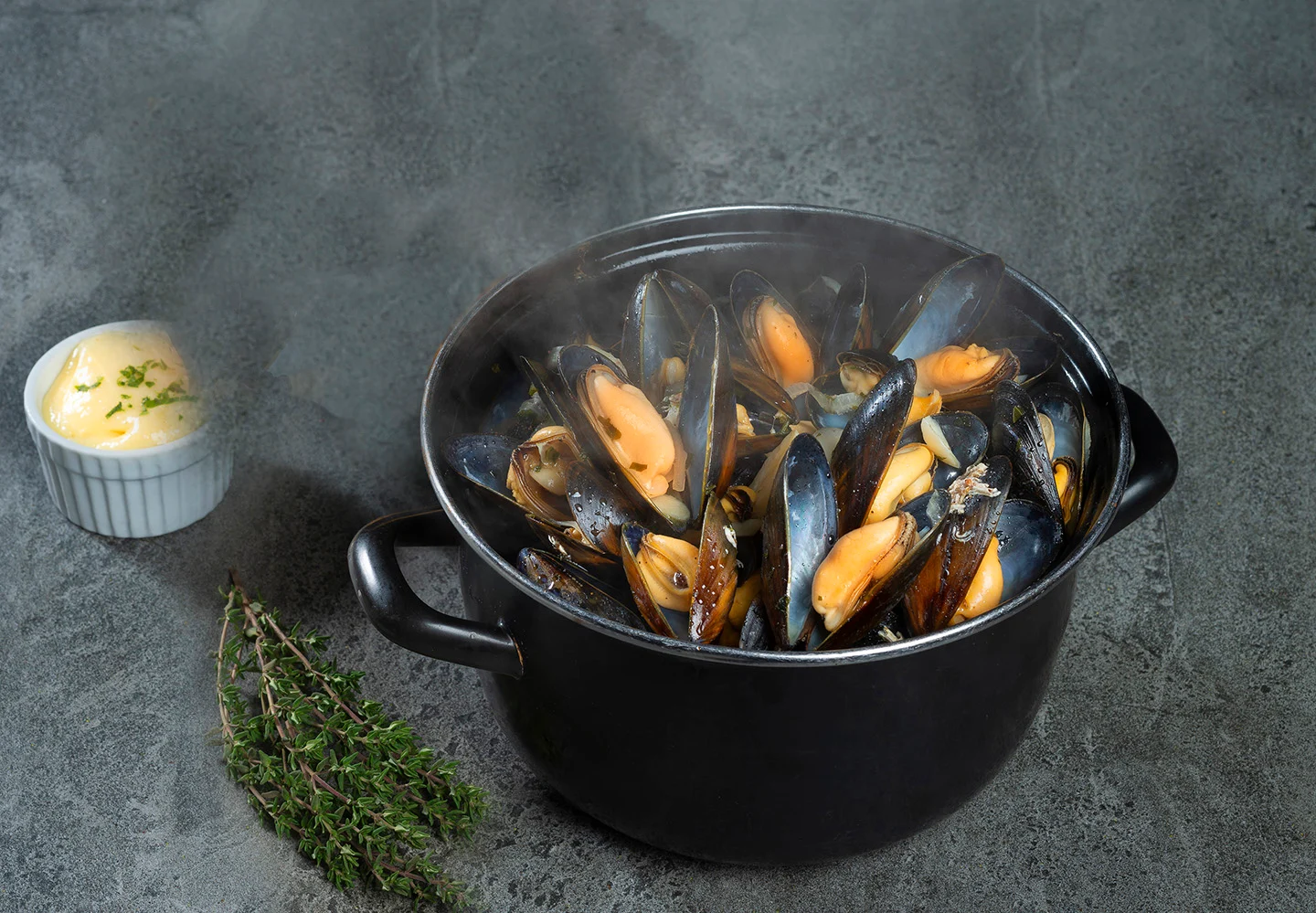 Hvitvinsdampede blåskjell