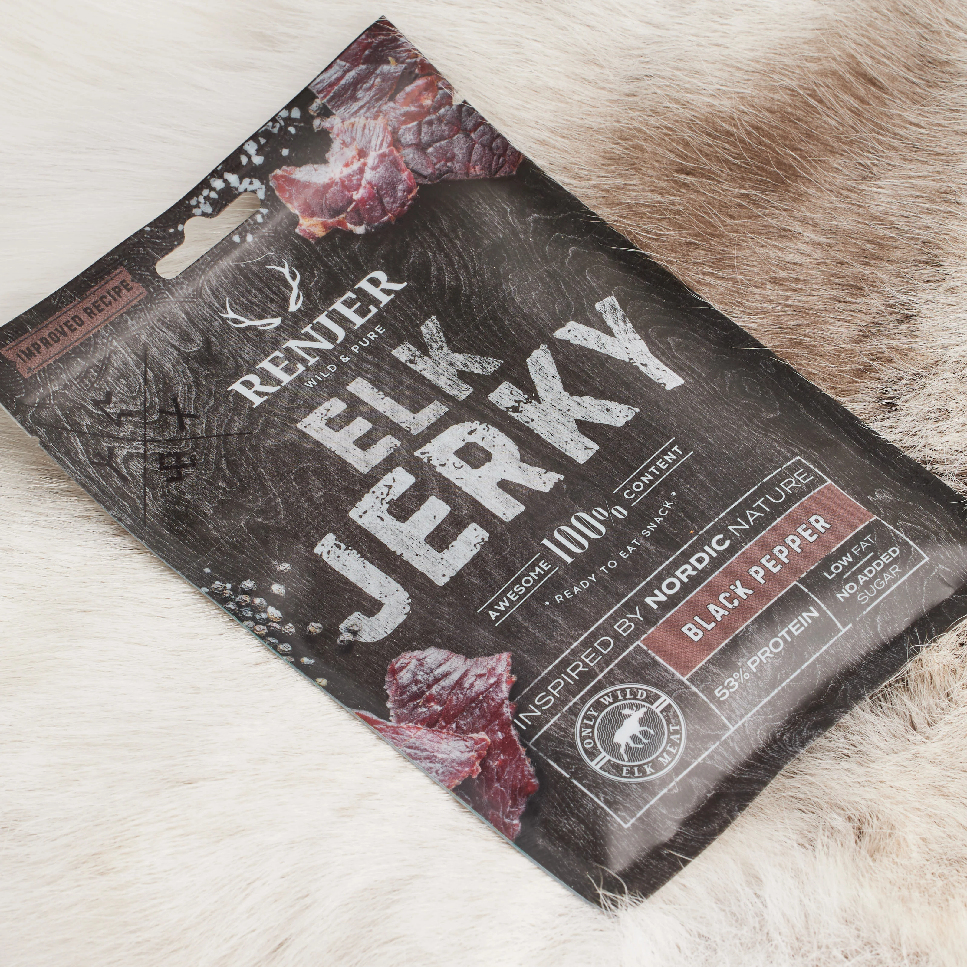 Elg Jerky med havsalt / elg