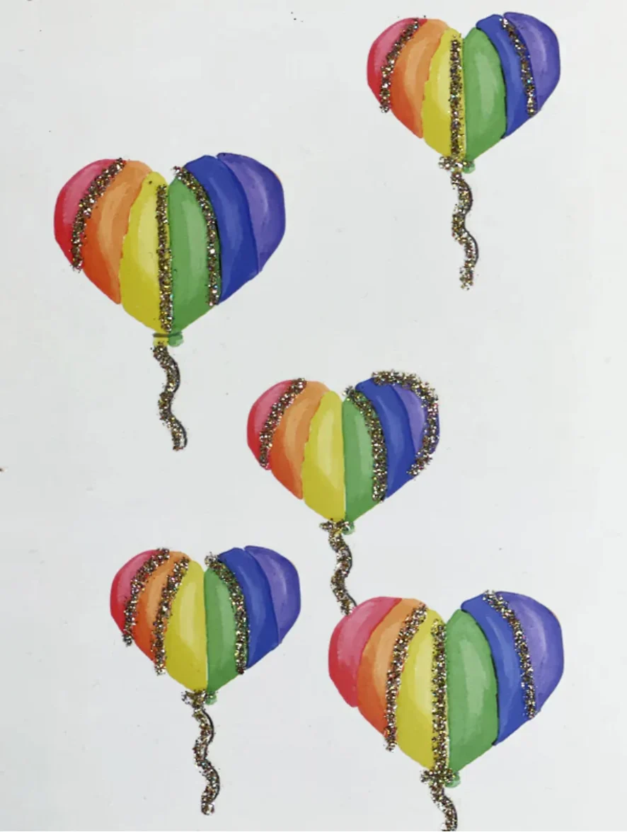 Kort med Regnbuehjerter🌈 🩷