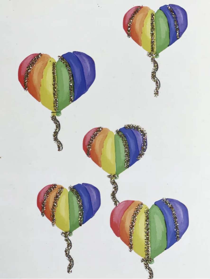 Kort med Regnbuehjerter🌈 🩷