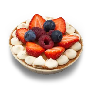 Ostekakepai med bær & hvit sjokolade