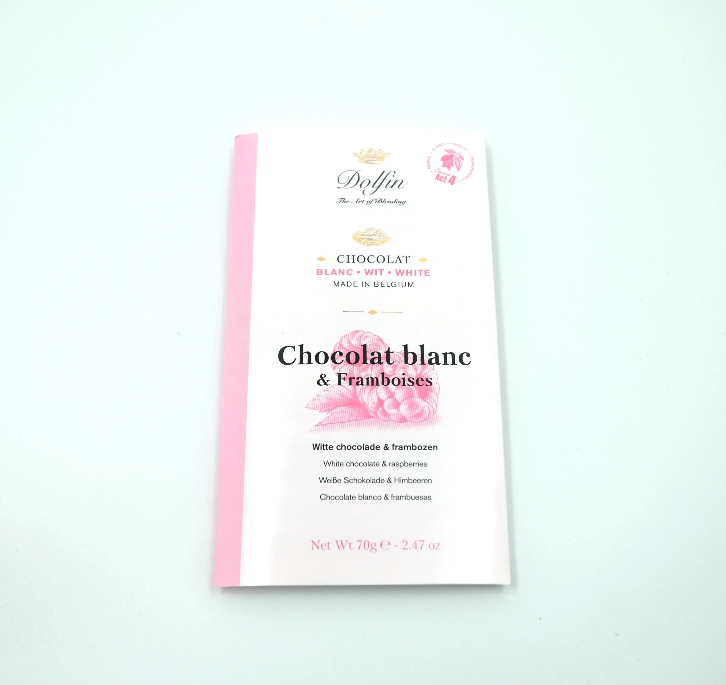 Belgisk sjokolade-Hvitsjoko m/ bringebær