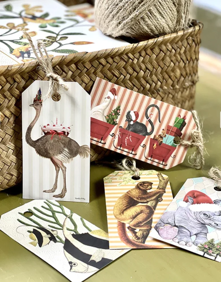 Julekort - gavelapper 10stk