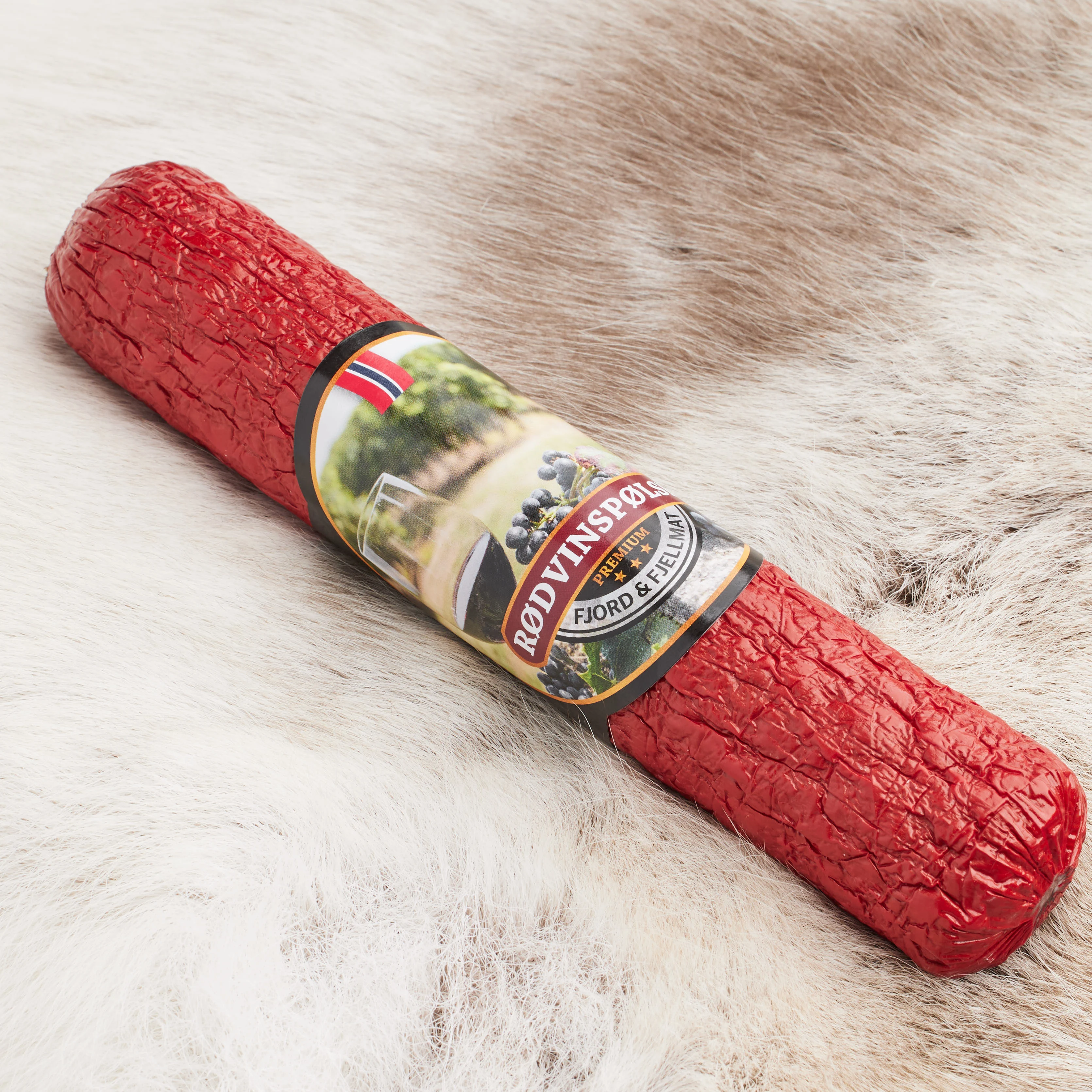 Rødvinspølse Fjord og Fjellmat / rødvin