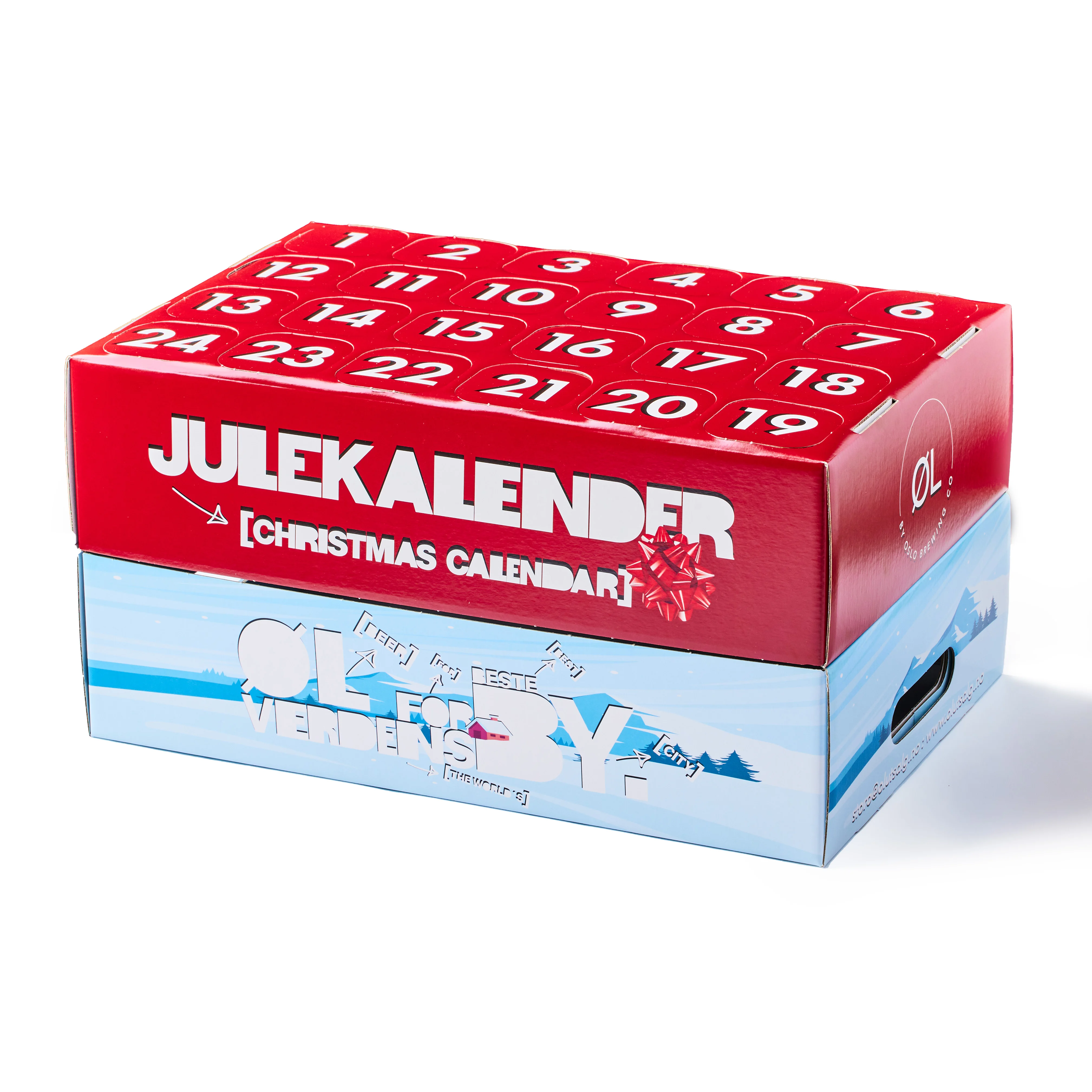 Juleøl kalender fra Oslo Brewing Co.